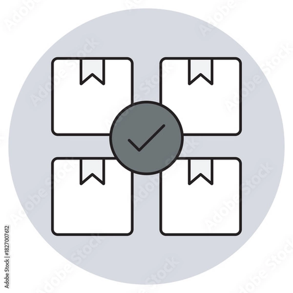 Fototapeta Stock icon, Product Stock, Inventory Stock, Warehouse Stock, Stock Management, vector