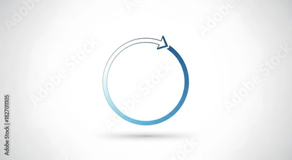 Obraz Abstract blue brush stroke circle background