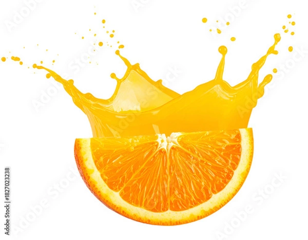 Obraz Orange slice splash in air