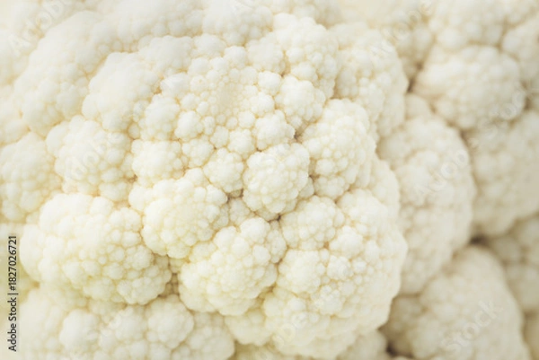 Obraz background of white cauliflower inflorescences close-up