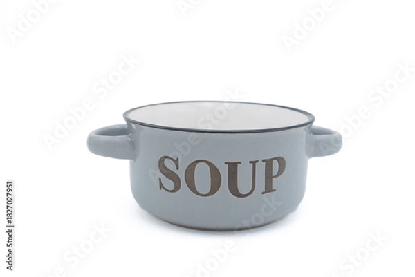 Fototapeta Soup Bowl Isolated on White Background