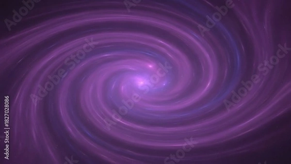 Obraz Abstract swirl of deep purple and magenta hues, forming a mesmerizing galactic vortex with a radiant core, symbolizing the infinite beauty and dynamic forces of the cosmos