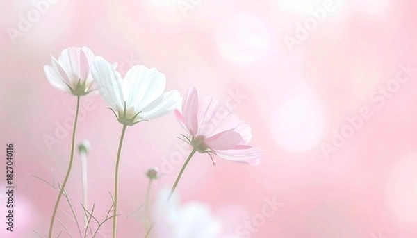 Fototapeta pink flowers background