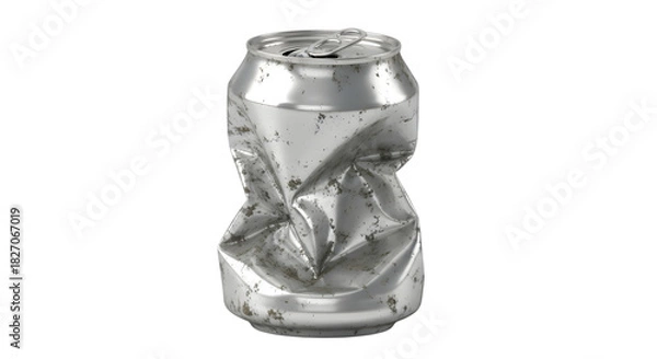 Obraz crushed aluminum can