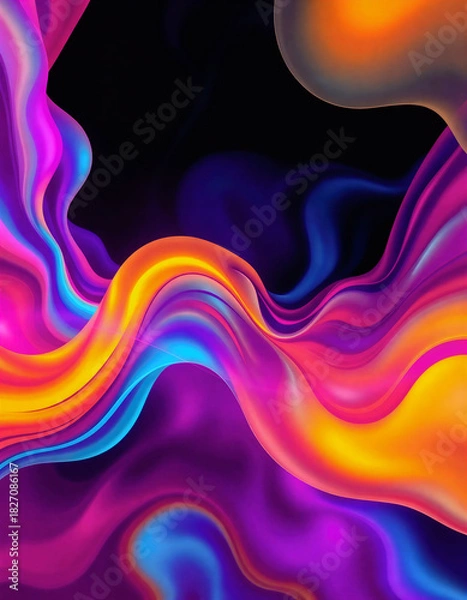 Obraz abstract colorful wave background