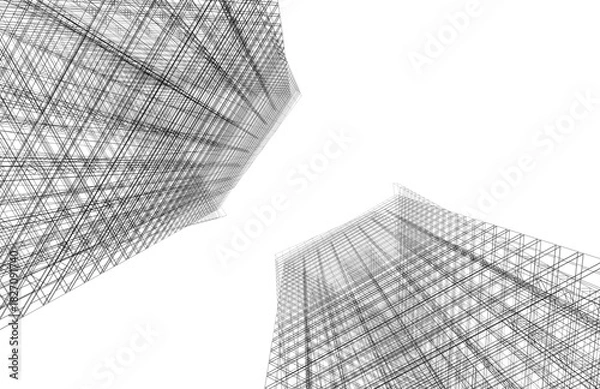 Obraz Abstract modern architecture, 3D rendering