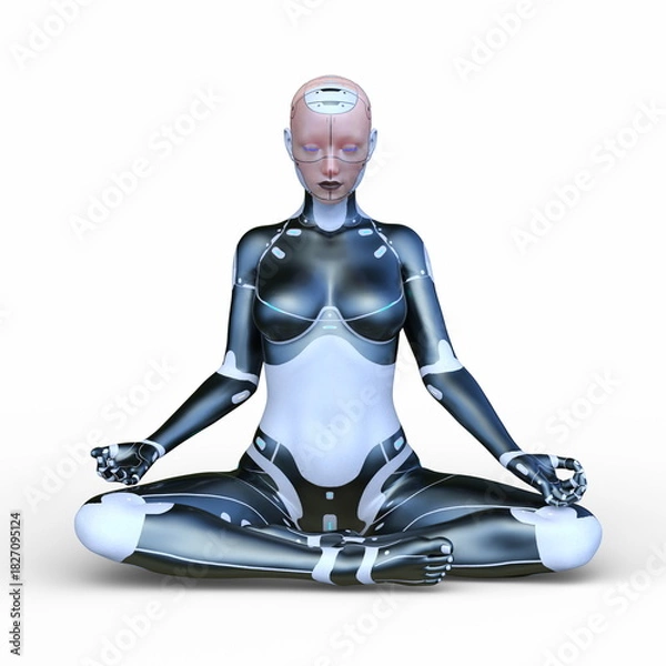 Fototapeta 女性サイボーグ　3DCGレンダリング