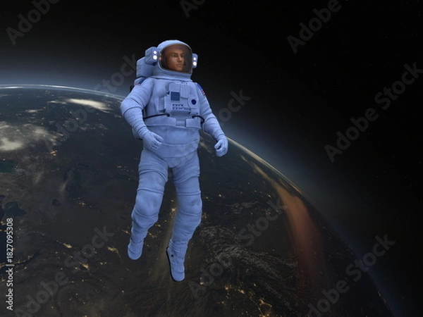 Fototapeta 宇宙飛行士　3DCGレンダリング