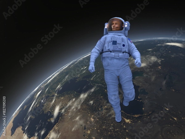 Fototapeta 宇宙飛行士　3DCGレンダリング