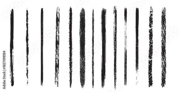 Obraz  Hand drawn pencil strokes brush lines create dynamic underlines with textured, sketchy emphasis marks perfect for creative design projects and artistic compositions.
