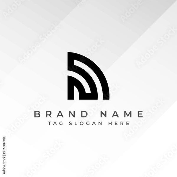 Obraz Abstract Monogram Logo Design Professional Branding