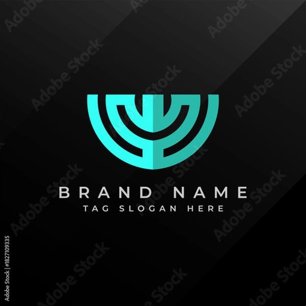 Obraz Abstract Monogram Logo Design Professional Branding