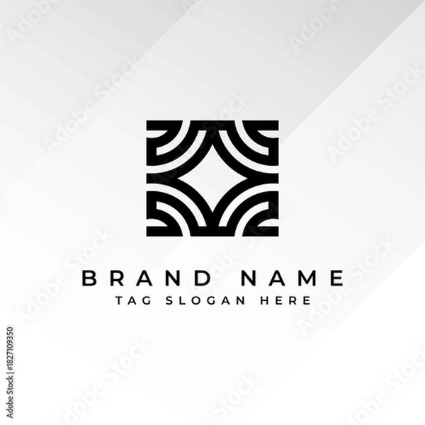 Obraz Abstract Monogram Logo Design Professional Branding