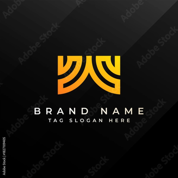 Obraz Abstract Monogram Logo Design Professional Branding