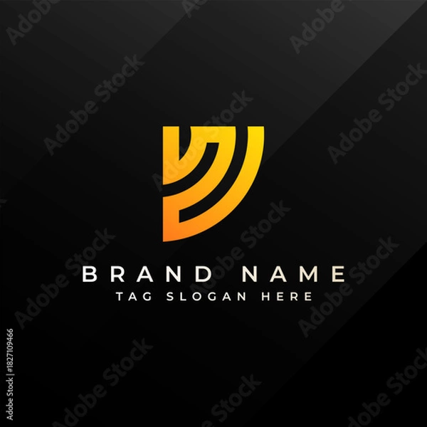 Obraz Abstract Monogram Logo Design Professional Branding