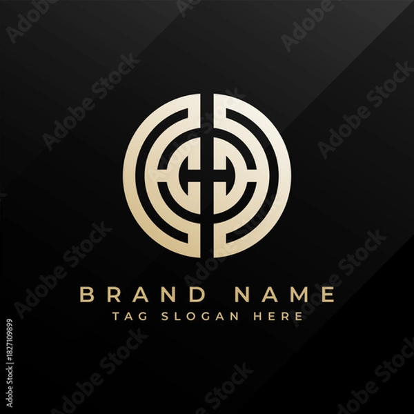 Obraz Abstract Monogram Logo Design Professional Branding