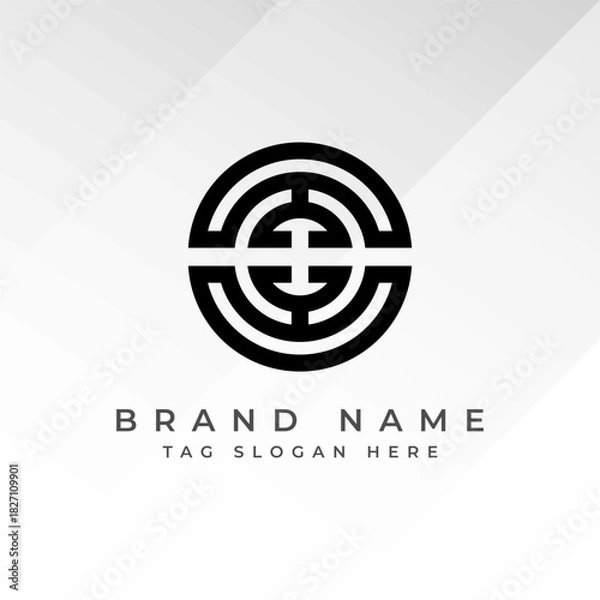 Obraz Abstract Monogram Logo Design Professional Branding