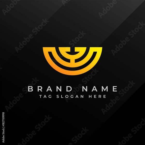Obraz Abstract Monogram Logo Design Professional Branding