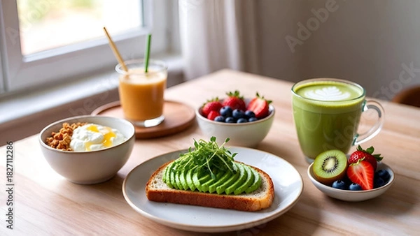 Obraz healthy breakfast on the table