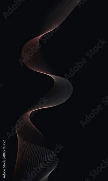 Obraz Abstract curved wavy lines for phone wallpaper background