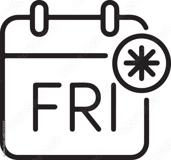 Obraz vector calendar icons Black Friday design concept  