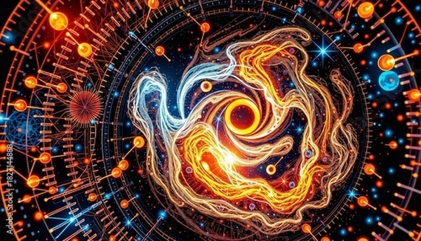 Fototapeta Cosmic Energy in Abstract Patterns