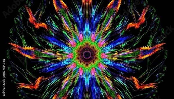 Fototapeta Colorful Radiant Digital Artwork