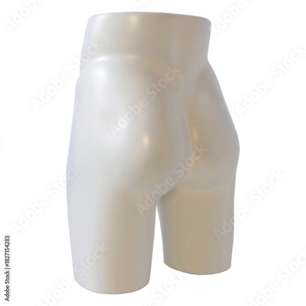 Fototapeta White male hip mannequin for underwear, isolaated