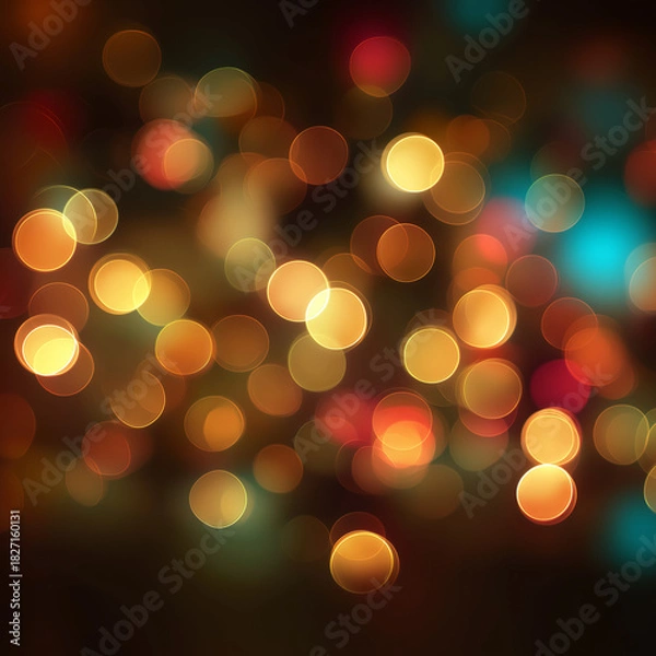 Obraz Festive Bokeh Lights Background with a Warm and Inviting Glow