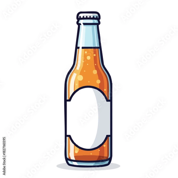 Fototapeta Transparent bottle of kombucha with orange liquid for Dry January challenge  