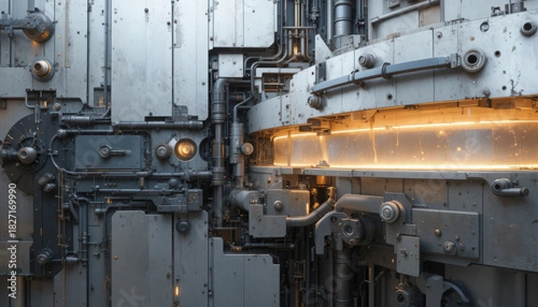 Obraz Industrial machine complex machinery metal design