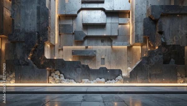 Obraz Abstract futuristic architecture design background