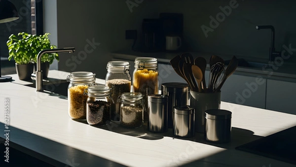 Obraz Kitchen Scene - Zero Waste Setup