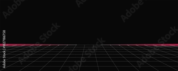 Fototapeta START NEW GAME .press start button .pixel art .8 bit game. retro game. for game assets in vector illustrations. Retro Futurism Sci-Fi Background. glowing neon grid. and stars from vintage arcade comp