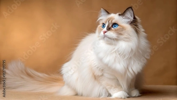 Obraz Fluffy Birman cat