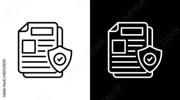 Fototapeta Content Security With Icon Set Design
