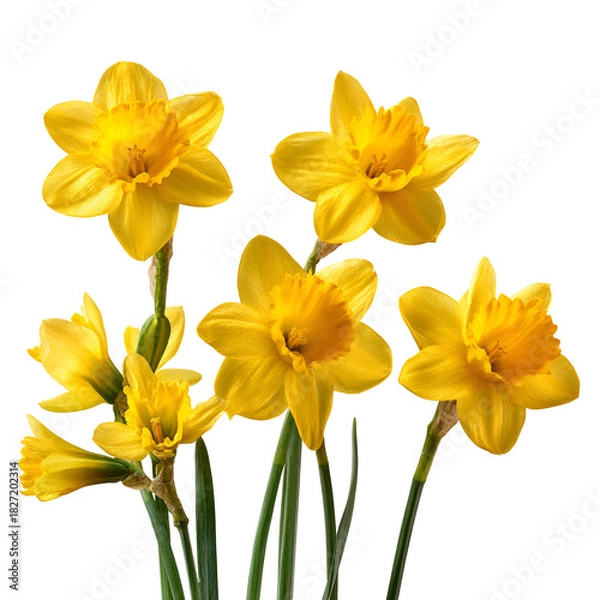 Obraz Bright yellow daffodils blooming in spring