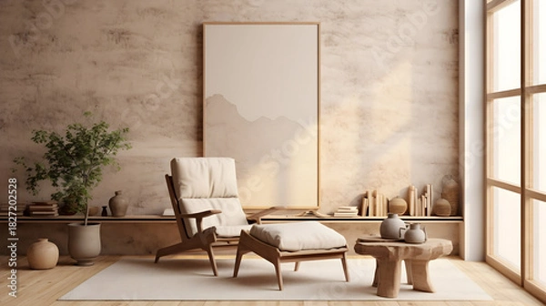 Obraz empty room with a table