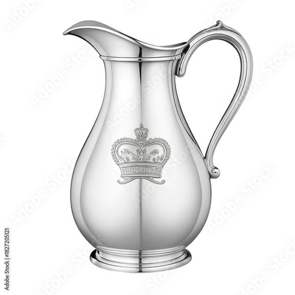 Obraz Pitcher with crown emblem formal serving vessel elegant design