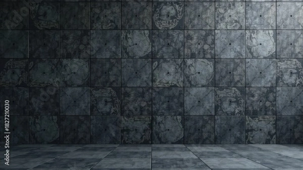 Obraz Dark Gray Textured Wall and Floor Background for Design Projects