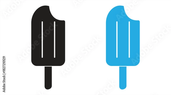 Fototapeta popsicle icon set, eps 10, vector illustration