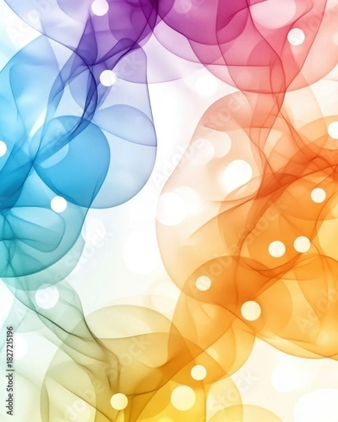 Obraz Colorful Abstract Background with Soft Waves and Light Circles