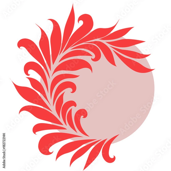 Fototapeta abstract illustration of frame from leaves