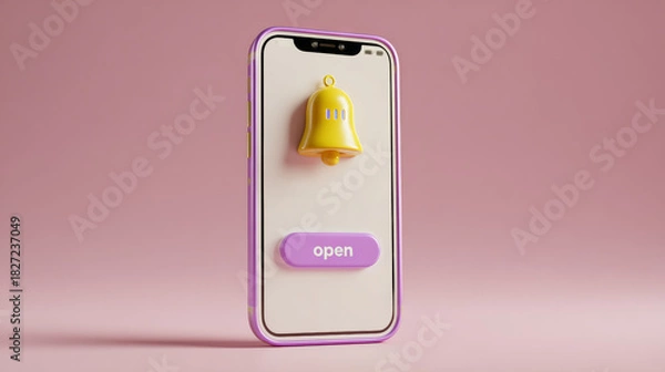 Obraz Smartphone with Notification Bell