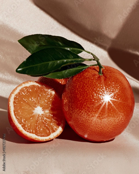 Obraz orange on a wooden table