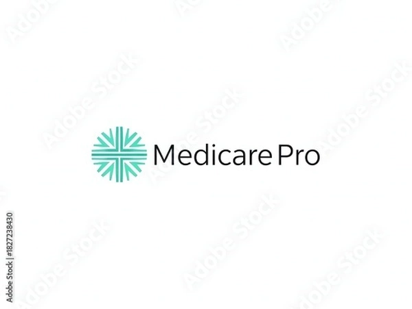 Obraz Professional Medicare Pro logo design conveys trust, reliability, and innovative health solutions for healthcare businesses seeking a modern brand