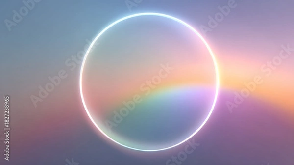 Obraz Gradient Circle with Neon Glow