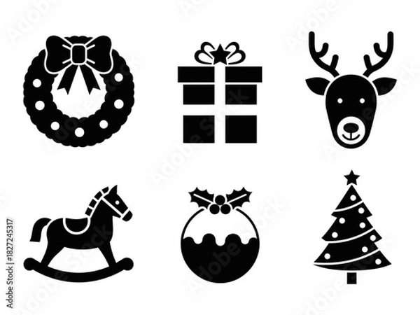 Obraz set of christmas elements