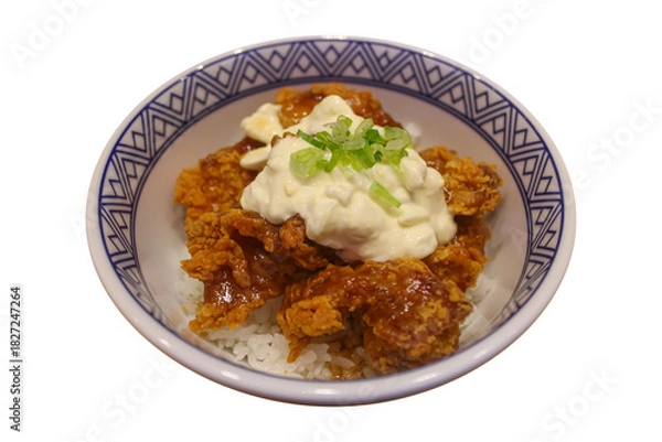 Obraz Authentic Japanese Chicken Nanban Donburi with Tartar Sauce