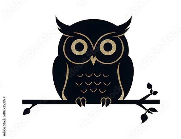 Obraz owl shadow on branch